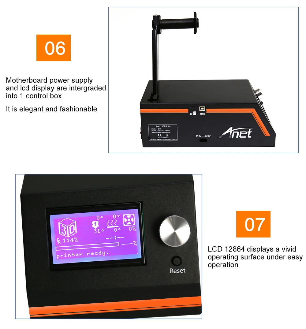 Anet A8 A6 A2 E10 E12 Специальная цена для США/ЕС Самая низкая цена Impresora 3d Anet 3d Drucker популярный 3d принтер DIY комплект