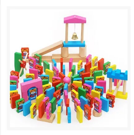 

Manufacturers 60 Pairs Animal Fun Domino/Baby Wooden Building Blocks CHILDREN'S Toy Educational 3-7-Year-Old