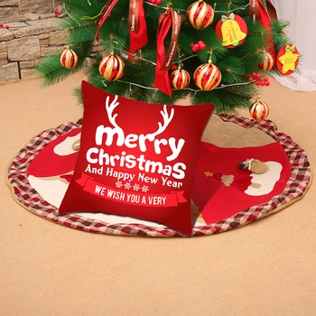 

Merry Christmas Decorative Pillowcases Polyester Christmas Throw Pillow Case Cover Santa Claus Elk Pillowcase hot