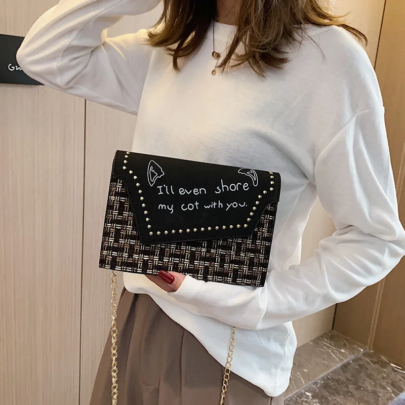 

New Crossbody Bags for Women Letter Pattern Chain Shoulder Bag Fashion Ladies Designer Messengers Clutch sac main femme Hot