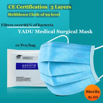 

10/20/50/80/100Pcs DustProof Disposable Medical Surgical Face Mask 3 Ply Non-Woven Filtration Anti-Bacterial Protect Mouth Nose