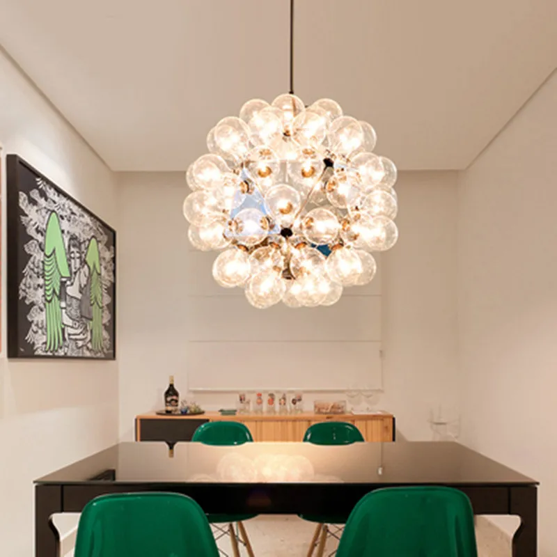 

Taraxacum bubbles Pendant Lights Glass Mirror Ball Hanging Lamp Kitchen Modern Lighting Fixtures Hanging Light bar Dining room