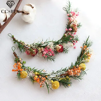 

CC Hairband Women Headband Crown Tiara Wedding Hair Accessories For Bridal Bridesmaids 100% Handmade Party Beach Hairwear mq087