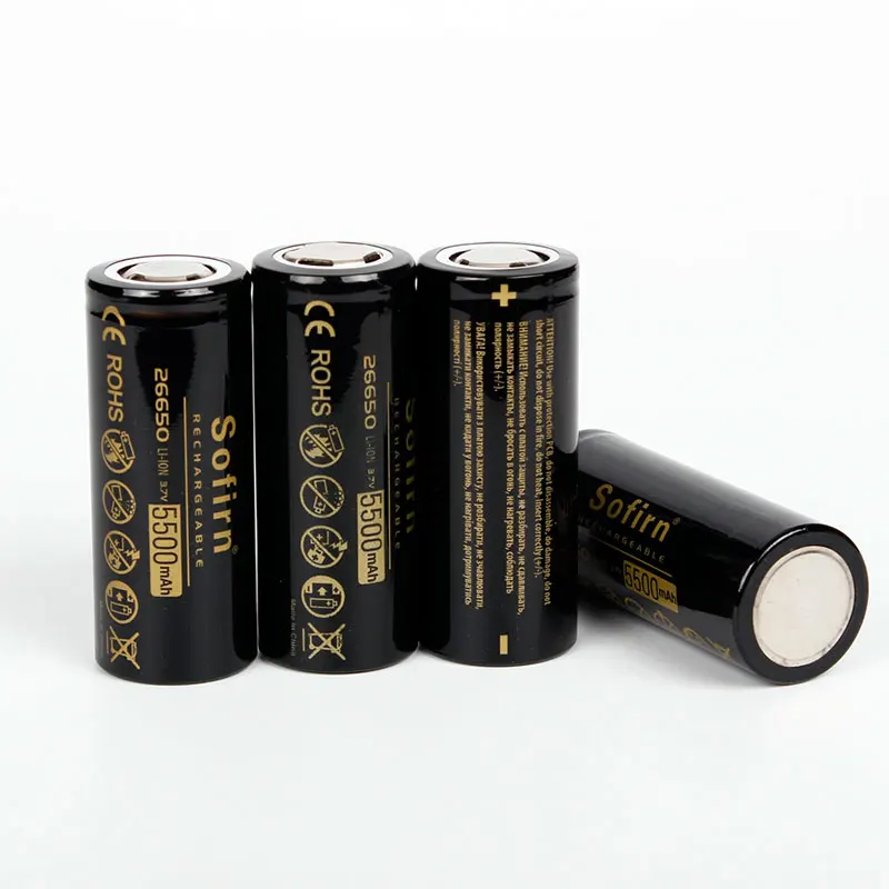 Sofirn 3 7 V 26650 5500mAh батарея 5C литиевая высокой емкости для светодиодных