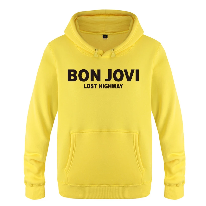 HUAY HET Lost High Way Bon Jovi рок толстовки для любителей музыки мужские с капюшоном флисовый пуловер толстовки - Цвет: HUAY HET