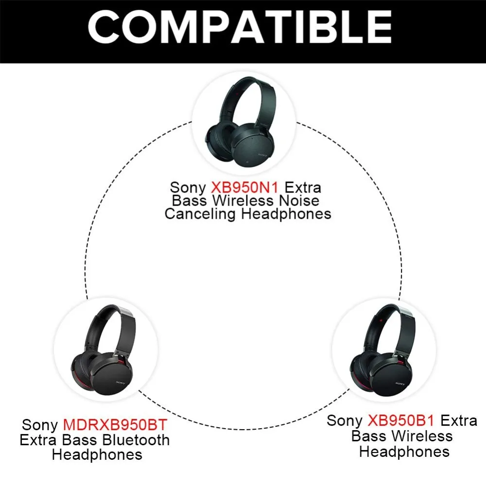 Сменные амбушюры для Sony MDR XB950BT 