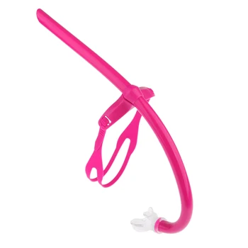 

Front Center-Mount Freestyle Swimming Swimmer's Snorkel with Comfortable Mouthpiece & Adjustable Head Strap