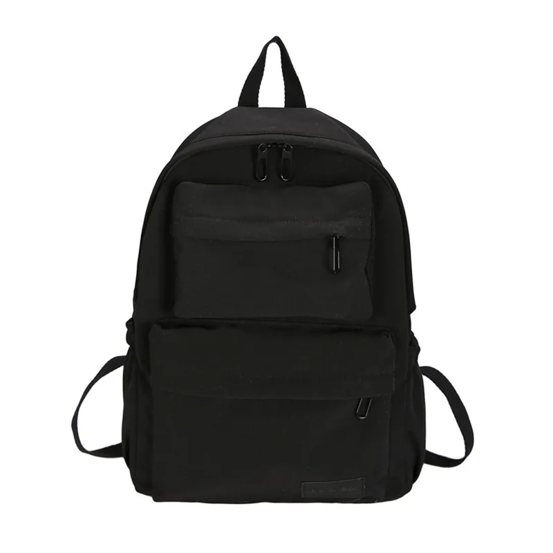 Водонепроницаемый нейлоновый рюкзак для женщин, рюкзаки для путешествий, школьная сумка для девочек-подростков, рюкзак-мешок для книг - Цвет: Черный