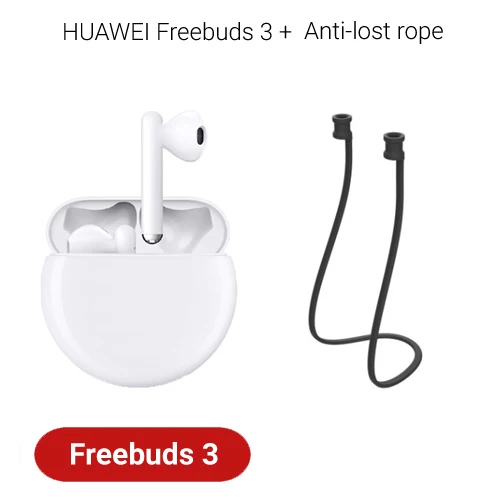 White add rope Беспроводная гарнитура huawei Freebuds 3 с глобальной версией, TWS, Bluetooth, наушники с активным шумоподавлением, Bluetooth 5,1, 20 часов работы - Цвет: White add rope