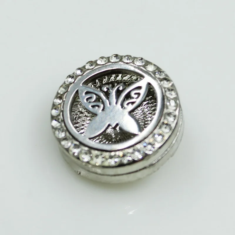 New 10pcs Aromatherapy Button Locket Magnetic Stainless Steel Essential Oil Diffuser Snap Button Fit 18MM Snap Bracelet Jewelry