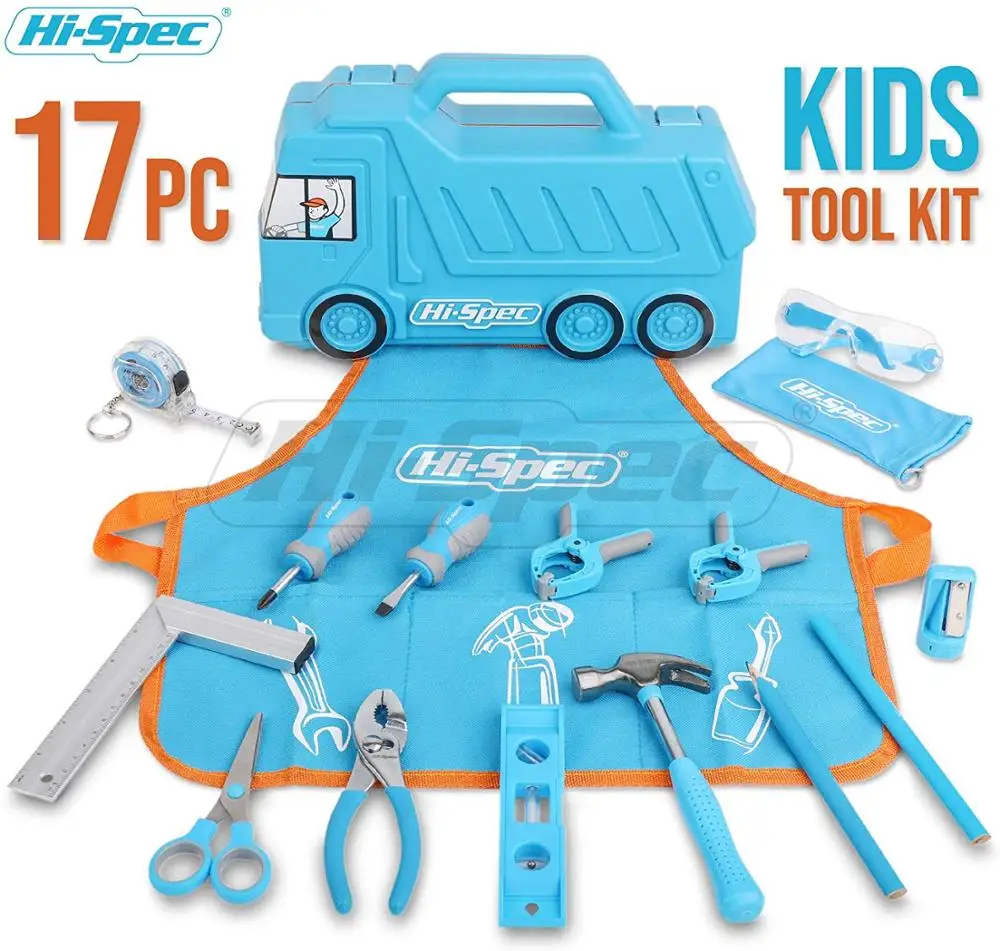Hi-Spec My First Tool Set Real Children Kids Tool Set Small Size DIY Hand Tool Set Toy Gift Tools for Kids Boys Girls
