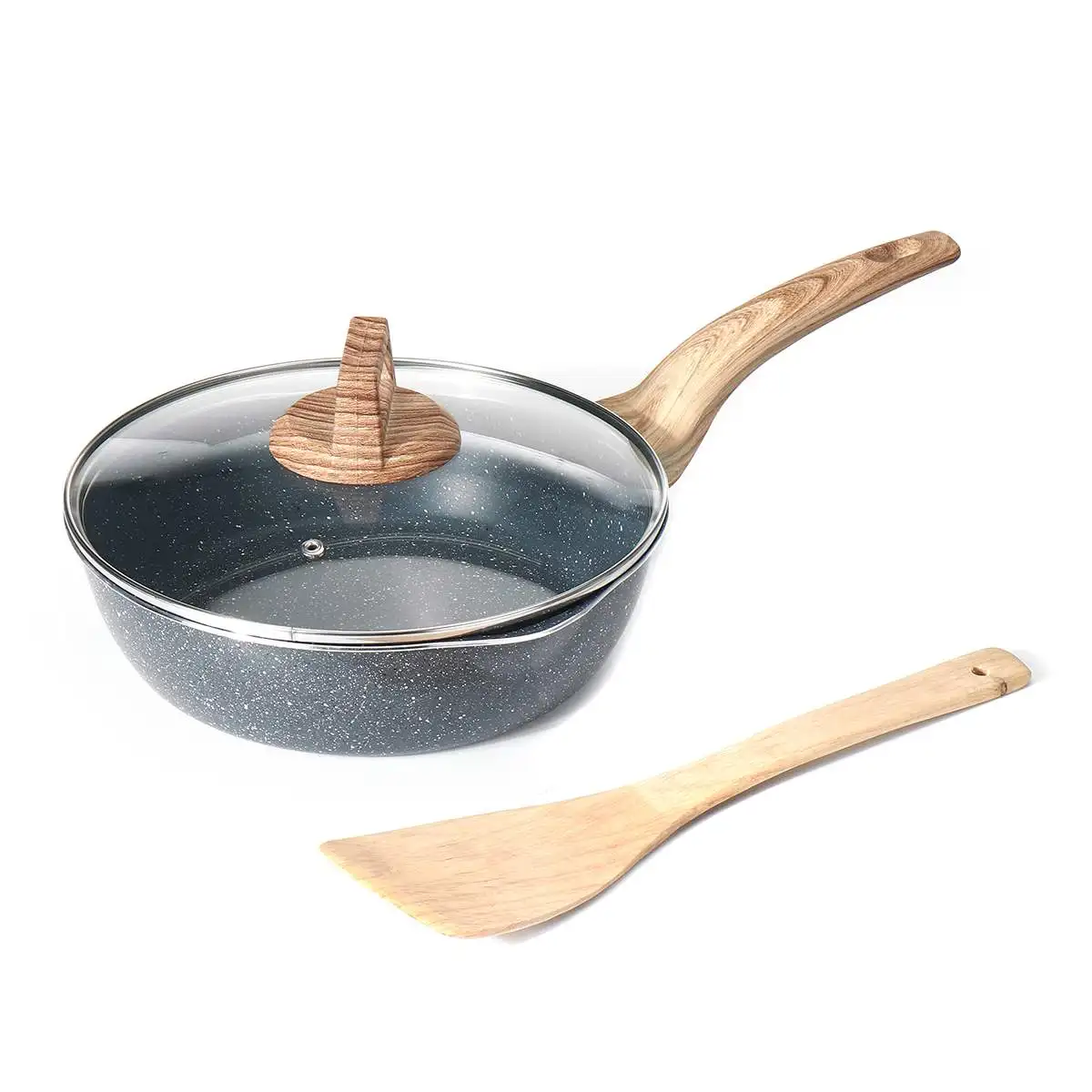 

24/28cm Medical Stone Frying Pan Nonstick Multi-purpose Pancake Steak Frying Pan Kitchen Saucepan Skillet Griddle Cooking Tools