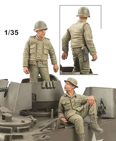 Новинка в разобранном виде 1/35 древних Экипаж говорить включают себя 2 статуэтка