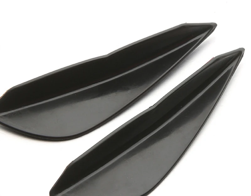 YOLU черный карбоновый автомобильный спойлер Canards Fit передний бампер губы разделяющие стабилизаторы воздушный нож комплект для кузова автомобиля Valence подбородок аксессуар