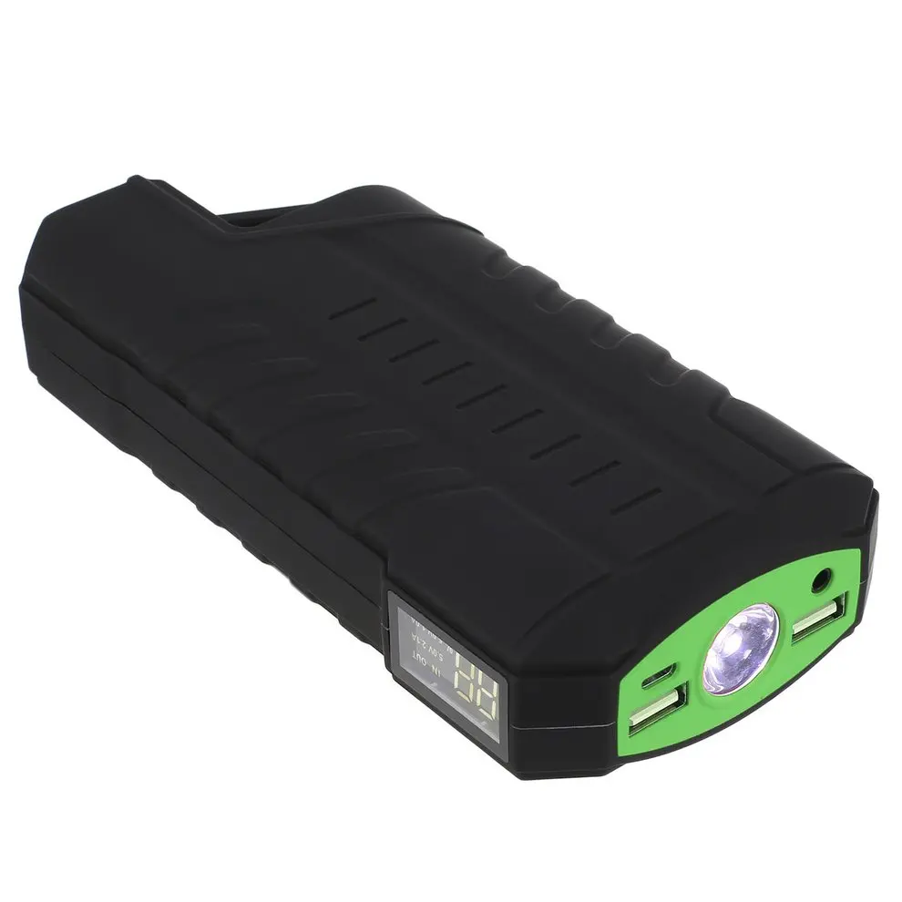 Ёмкость 12V 4 USB Портативный мини-автомобиль аварийный прыжок стартовый усилитель Зарядное устройство Мощность банка для аварийного автомобиля Зарядное устройство - Цвет: Зеленый