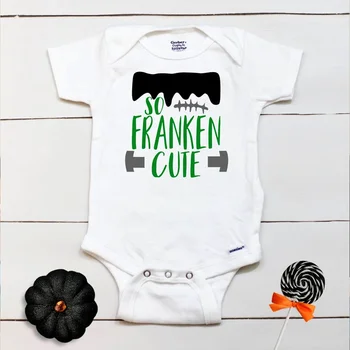

Custom So Franken Cute Onesies,Frankenstein baby outfit set,Halloween Onesies,Baby Boy romper,First Halloween gift,Kids Shirt
