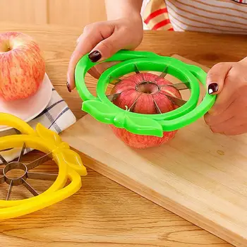 

1PC Apple Stainless Slicer with Handle Stainless Steel Cored Apple Slicer Multifunctional Apple Core Remover Kitchen Gadgets
