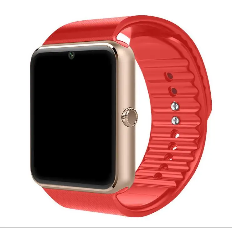 Смарт-часы GT08 с камерой SIM tf-картой для Apple Watch, мужские и женские наручные часы на Android, смарт-электроника, умные часы PK Y1 - Цвет: Red Gold