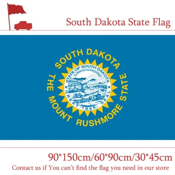 

15PCS Flag South Dakota State Flag Of America 90*150cm 60*90cm Flag 3*5 Feet With Brass Metal Holes 40*60cm Car Flag