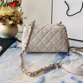 

2020 autumn and winter new ladies luxury brand designer sheepskin portable flap single shoulder messenger bag