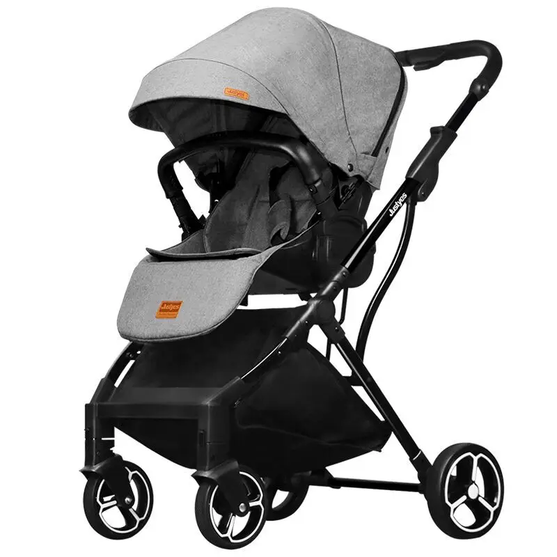 Buy  2019 New comfortable two-way pure color baby stroller simple sunshade collapsible baby stroller 