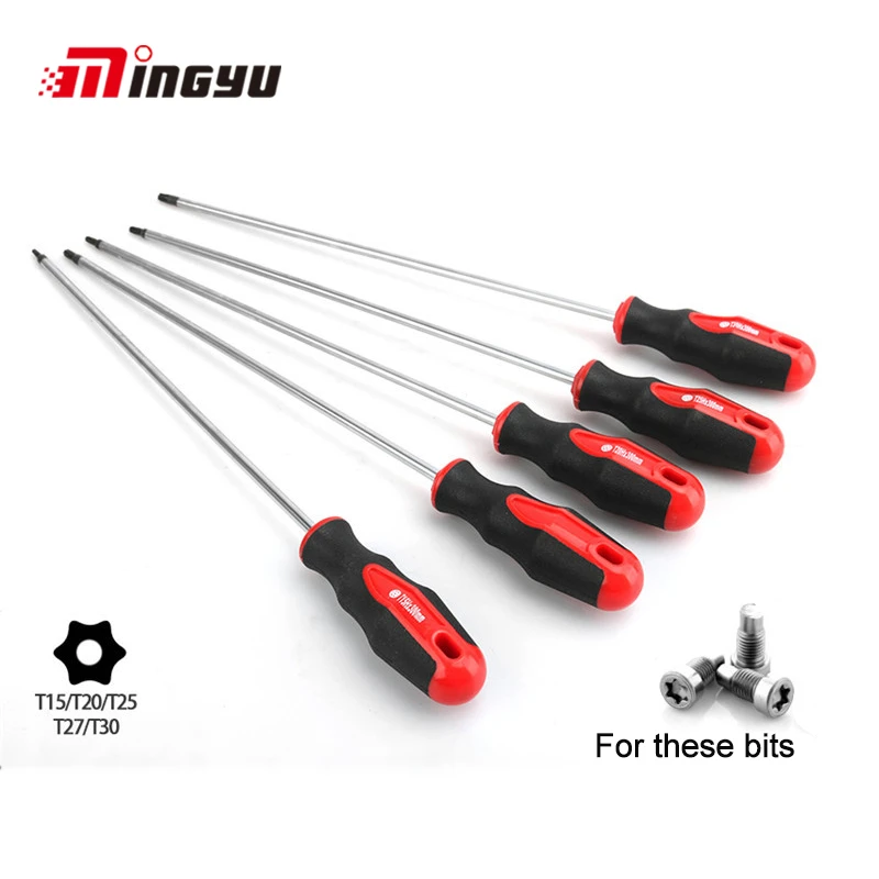 1pc 400mm Extra Long Torx Screwdriver With Hole S2 Steel T15 T20 T25