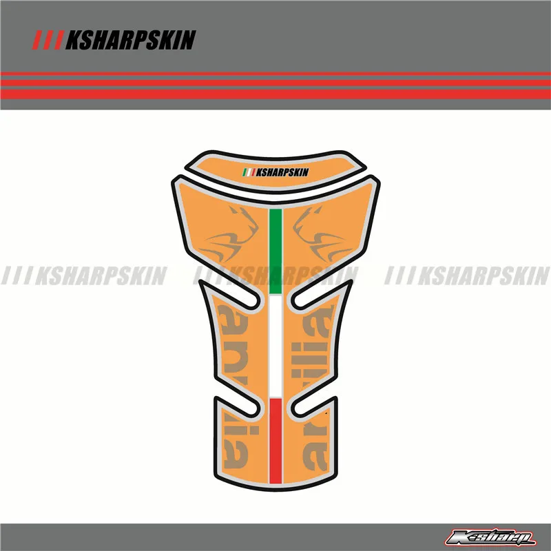 3D наклейка ADESIVI эмблема защитный Танк Pad Cas крышка подходит для Aprilia SHIVER 750 - Цвет: Оранжевый