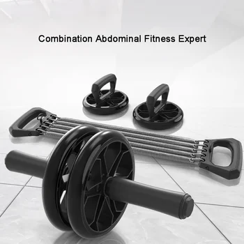

3-in-1 Pro AB Wheel Roller With Push-Up Bar And Chest Expander For Men Women Fitness Gym Home Workout Abdominal Exercise