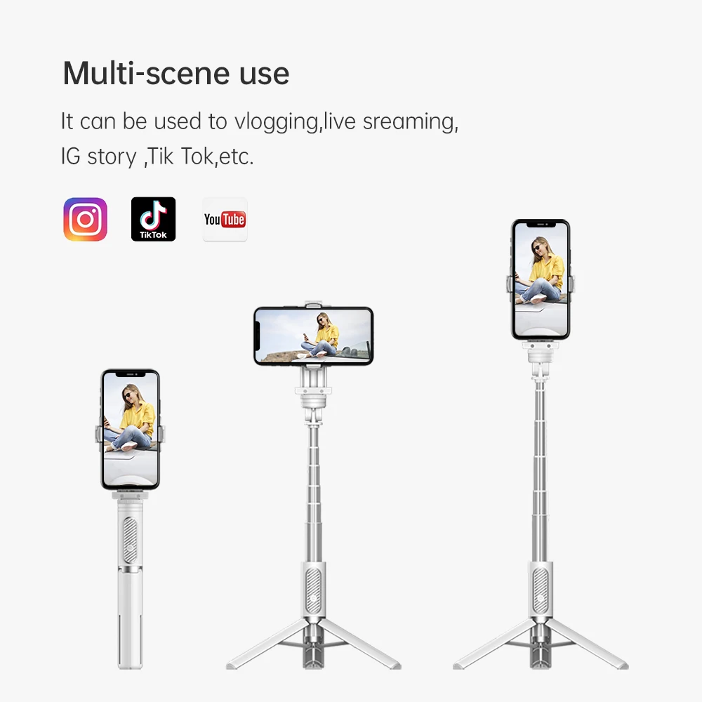 

FUNSNAP capture Q Smartphone Gimbal Selfie Stick Pocket Stabilizer Bluetooth Live Streaming Devices for iphone Android phone