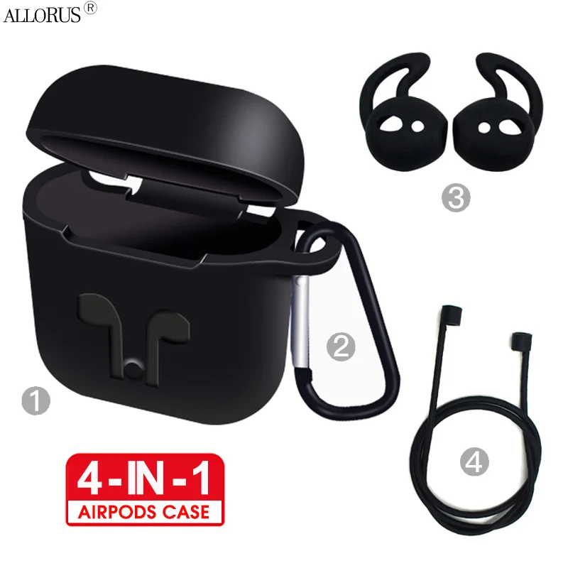 

4-IN-1 funda,capa,cases for Airpods1 2nd Mini Silicone Natural Color for airpod case Soft Headphones Case Kits for airpods cover