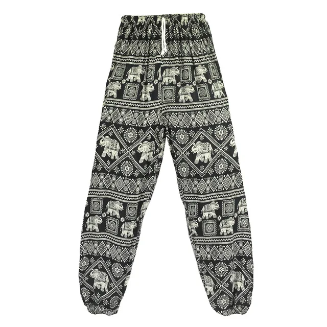 Women Red Elephant Design Loose Fit Harem Pants Hippie Workout Party Beach Pants Casual Trousers Dropshipping black lace