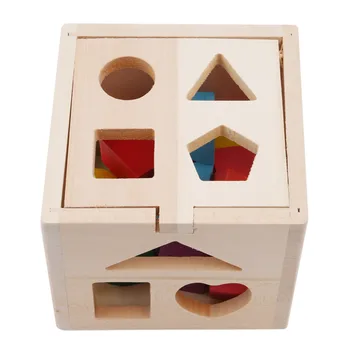 

Children's Educational Toys 1 Geometric Digital House children's Building Block Shape Matching 3 Hole Intelligence Box