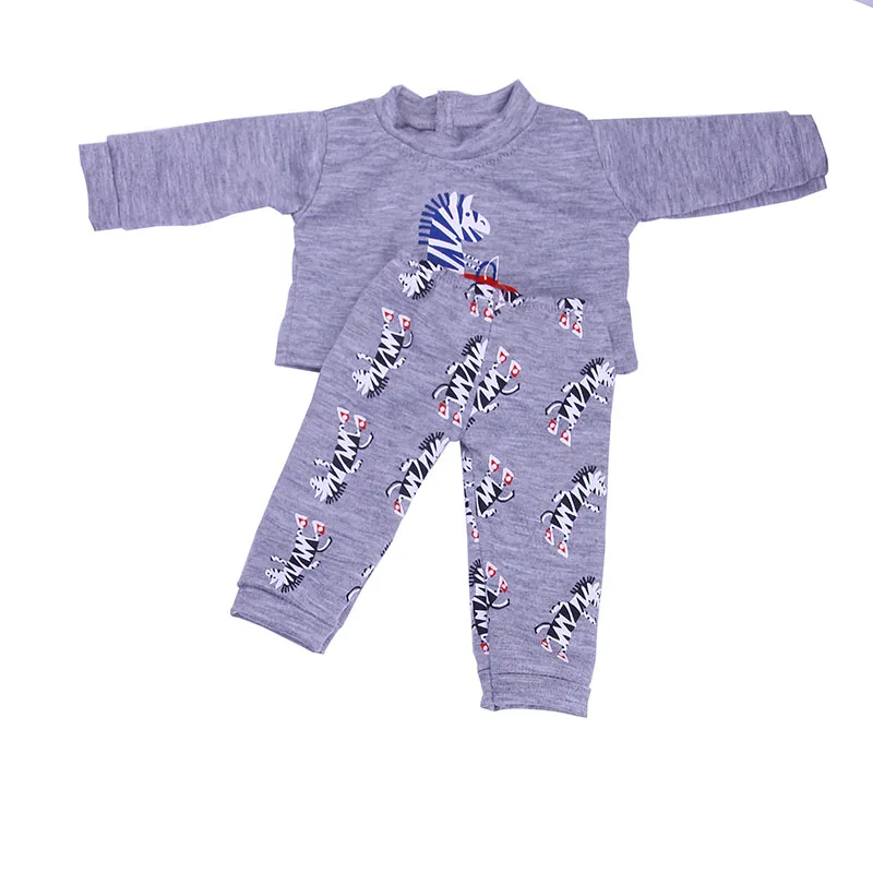 Рождественские пижамы с кукольным жуком, 14 видов стилей, животным, хлопковая одежда для 18 дюймов, американский размер 43 см, подарок для новорожденной девочки нашего поколения