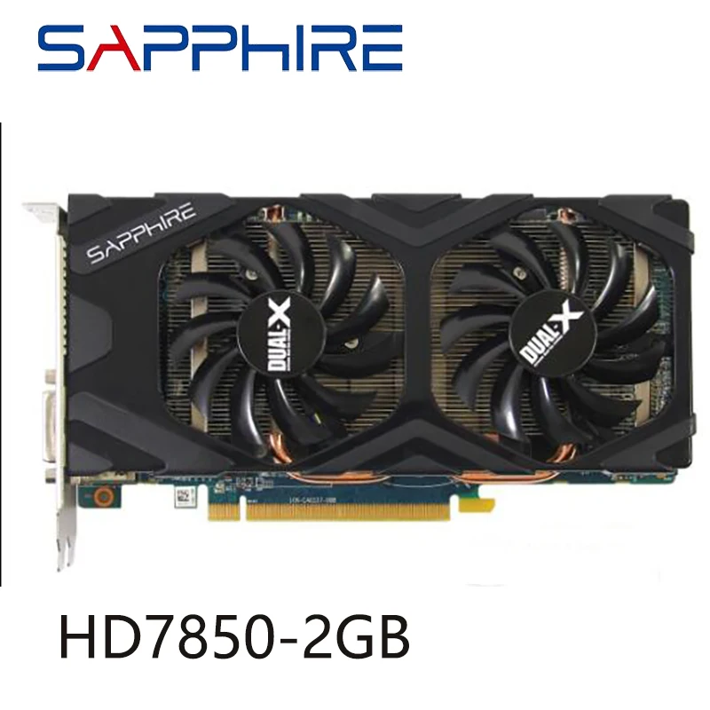 Used SAPPHIRE HD 7850 2GB Video Cards GPU For AMD Radeon HD7850 2GB Graphics Cards GDDR5 HDMI DVI Desktop Computer PC Gaming best graphics card for gaming pc