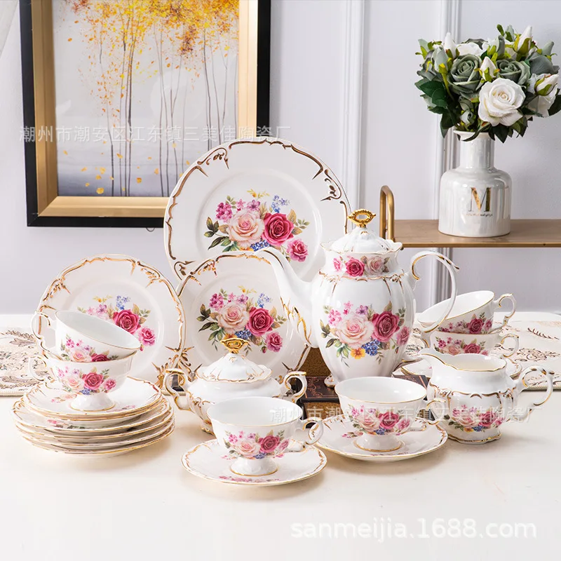 Ceramic Coffee Cup And Plate Gift Box Set Hotel Afternoon Tea Cup And