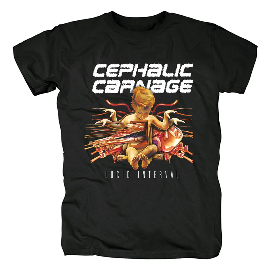 4 5 дизайнов панк стиль Cephalic Carnage рок брендовая рубашка Hardrock тяжелый металл хлопок camiseta уличная одежда для катания на скейтборде - Цвет: 4