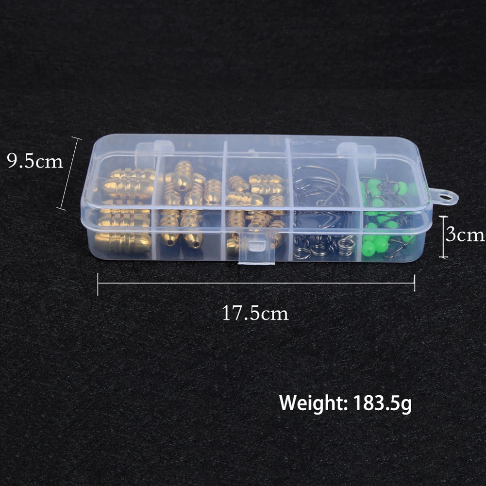 Рыболовные грузила набор с латунными грузила джиг Крючки рыболовные поворотные кольца Разъем для пресной морской рыбалки S23
