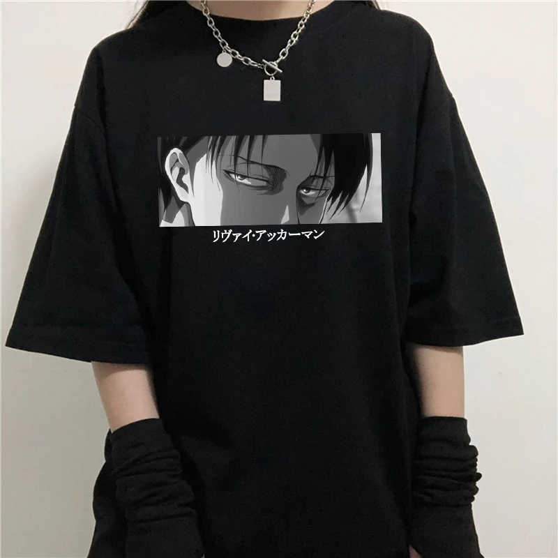 Camiseta de anime Attack on Titan para mujer, ropa de calle holgada de manga de grande, informal, Harajuku, novedad de verano| Camisetas| - AliExpress