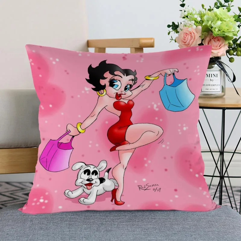 Новое поступление Betty Boop декоративная Свадебные наволочки на подушку индивидуальный подарок для(с одной стороны) наволочки с принтом - Цвет: 1