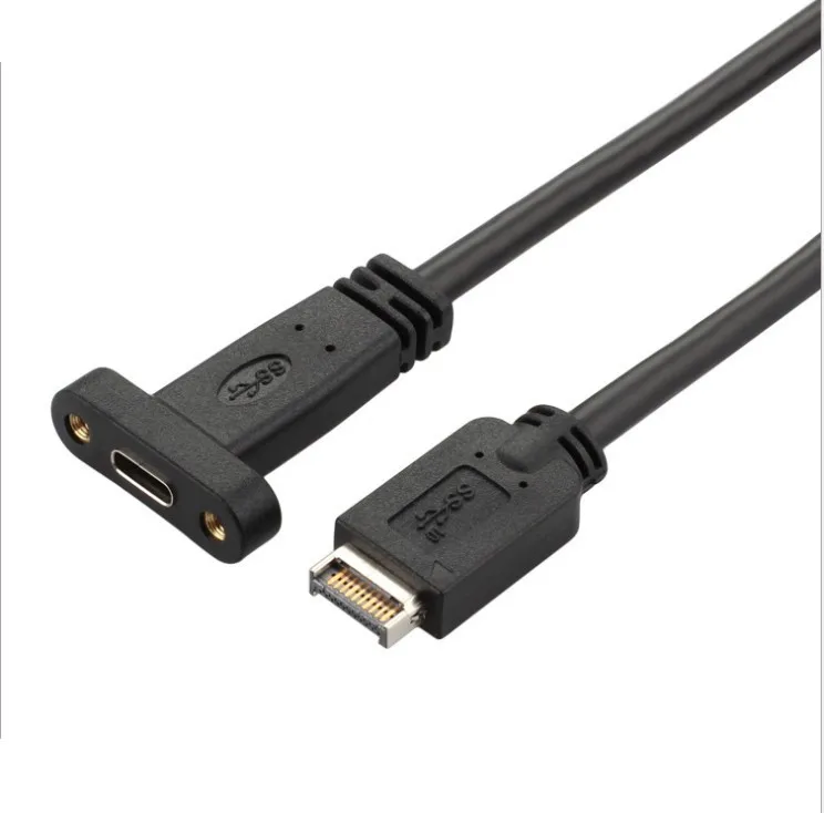 3,1 TYPE-E до TYPE-CF 0,5 м; компьютерная материнская плата кабель USB3.1 TYPE-E до TYPE-CF передний дефлектор кабель 10 Гбит/с Высокая Скорость 0,5 м;