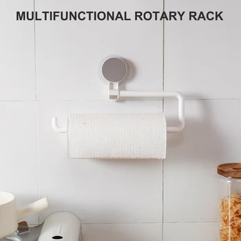 

360 degree Rotary Bar Toilet Paper Roll Holder Wall Mount Bathroom Towel Rack paper towel holders for kitchen mointed