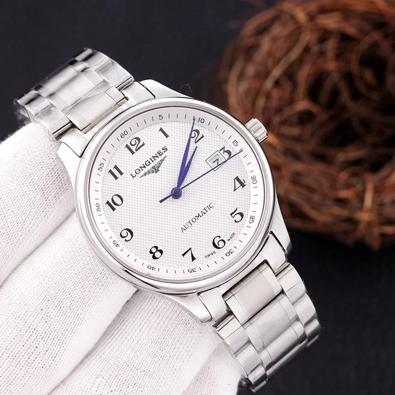 

Longines- Luxury New Men Automatic Mechanical Watches Drive Ceramic Bezel Crystal Sapphire Sport AAA Watch433
