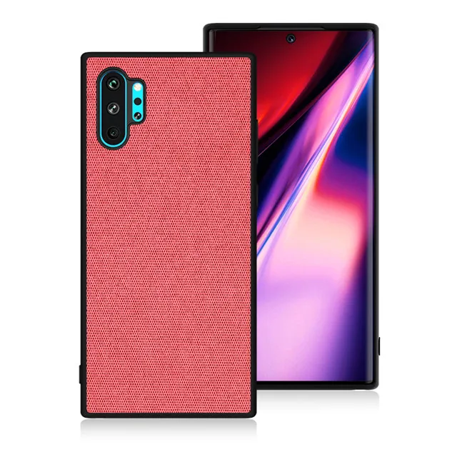 Red Для samsung Note 10 Чехол Мягкий ТПУ Край холст задняя крышка матерчатая ткань чехол s для samsung Galaxy Note10 Note 10 Plus чехол для телефона - Цвет: Red