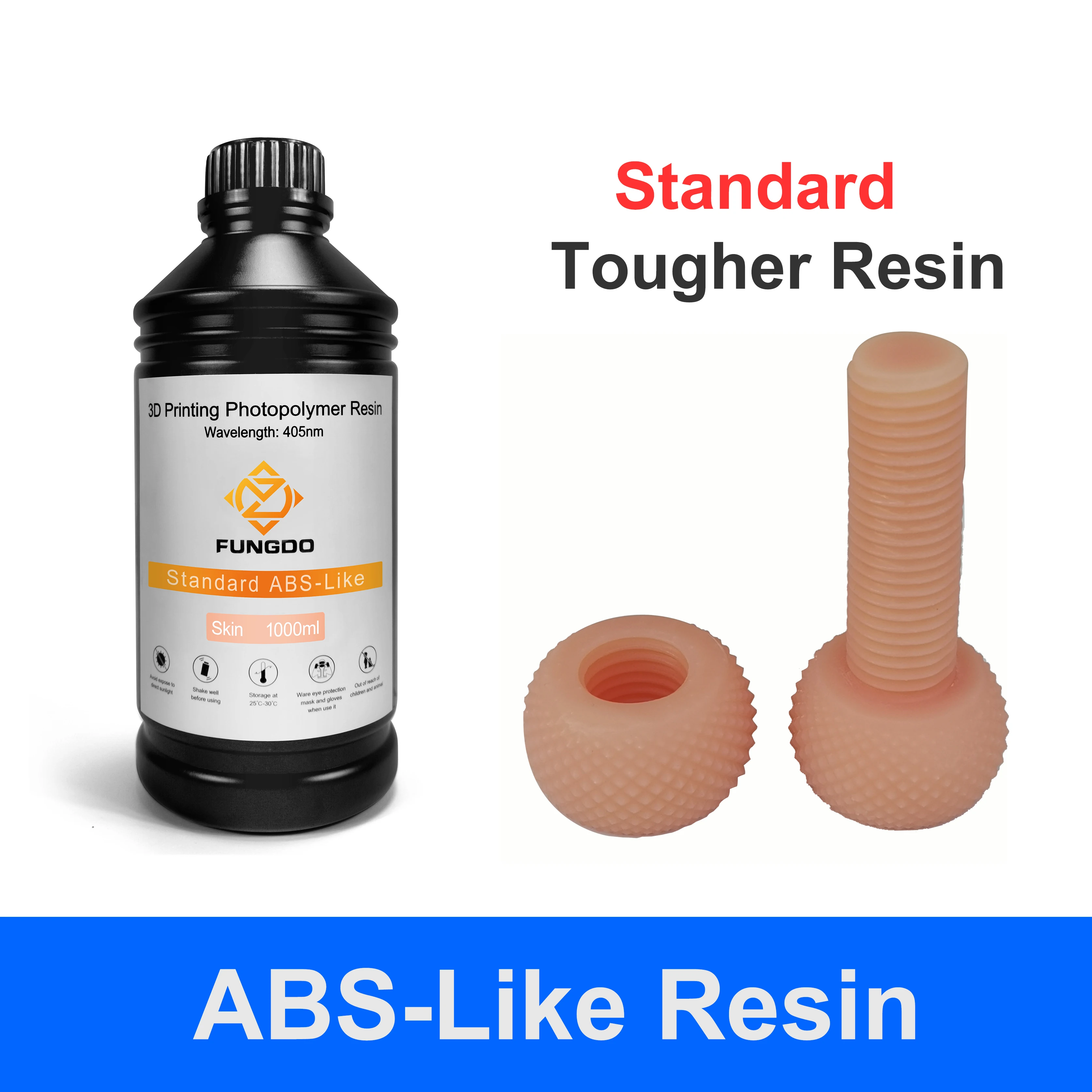 FUNGDO 3D Printer Resin Standard ABS-like print Material Photopolymer 405nm UV light Sensitive for LCD 1000g | Компьютеры и офис