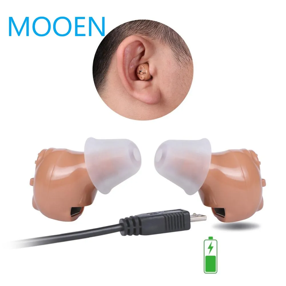 

Rechargeable Mini Invisible Hearing Aid Sound Amplifier CIC Wireless Ear Aids for Elderly Hearing Loss Device PSAP Drop Shipping