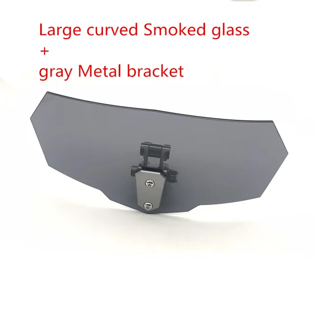 Airflow Adjustable Windscreen Wind Deflector Universal Motorcycle Windshield for Kawasaki BMW Ducati honda Benelli Triumph Yamah Large curved- T