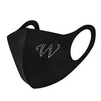 Fashion 26 Letter Print Masks Letter Ice Silk Cotton Mask Adult Washable Reusable Pm2.5 Protection Face Mask Black Mascarillas 1