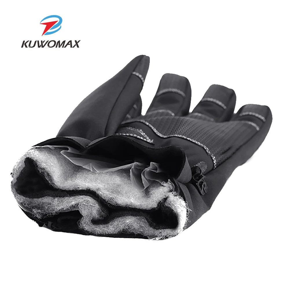 KUWOMAX велосипедные перчатки с сенсорным экраном зимние велосипедные перчатки ветрозащитные теплые флисовые перчатки для мужчин и женщин для катания на лыжах