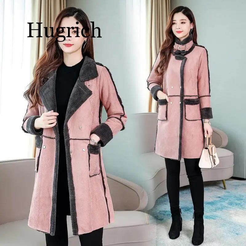 

2020 Women Winter Coat Loose fur Thick Faux Sheepskin Long Jacket Overcoat