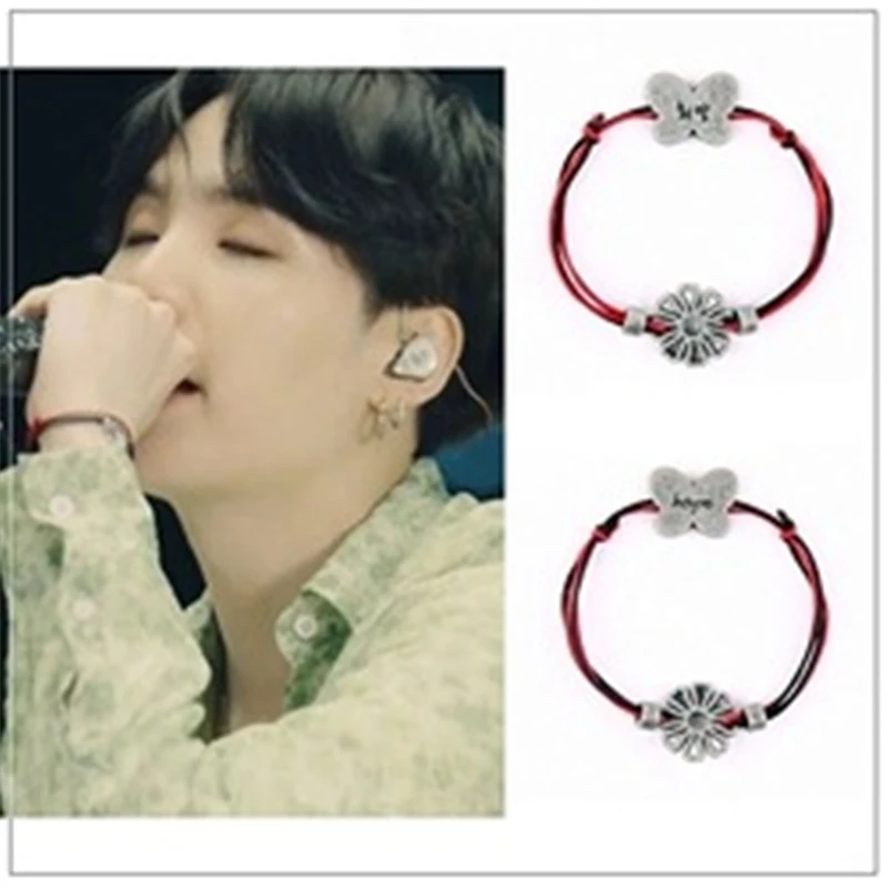 Bangtan Boys SUGA браслет с бабочкой надежда Космос благотворительность ремешок на руку